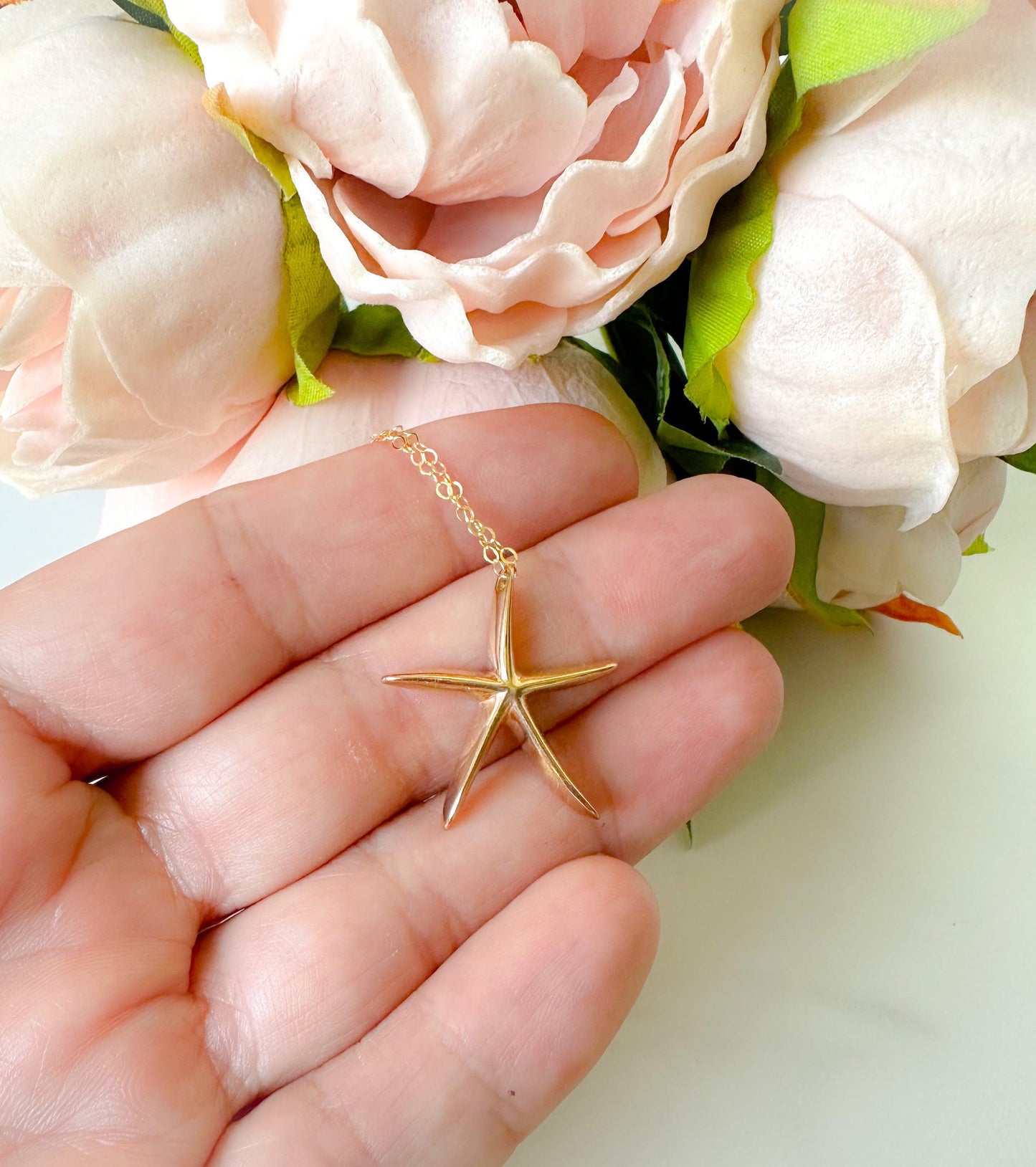 Gold Starfish Necklace