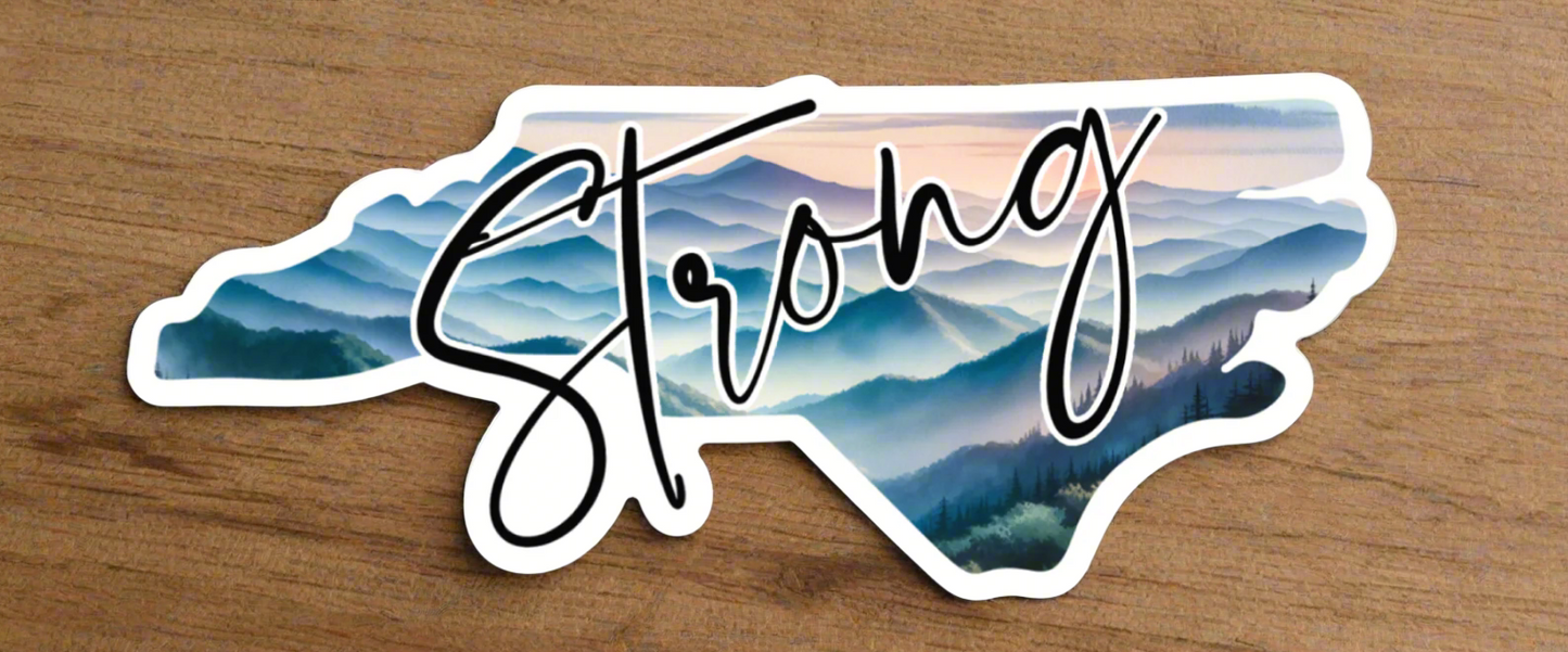 NC Strong Sticker - 100% of profits go to Hurricane Helene relief