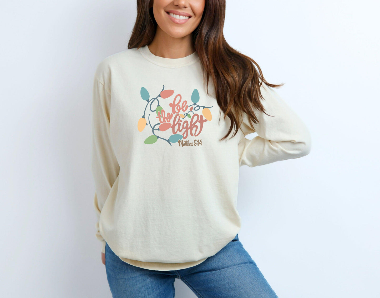 Be the Light Comfort Colors Long Sleeve Tee