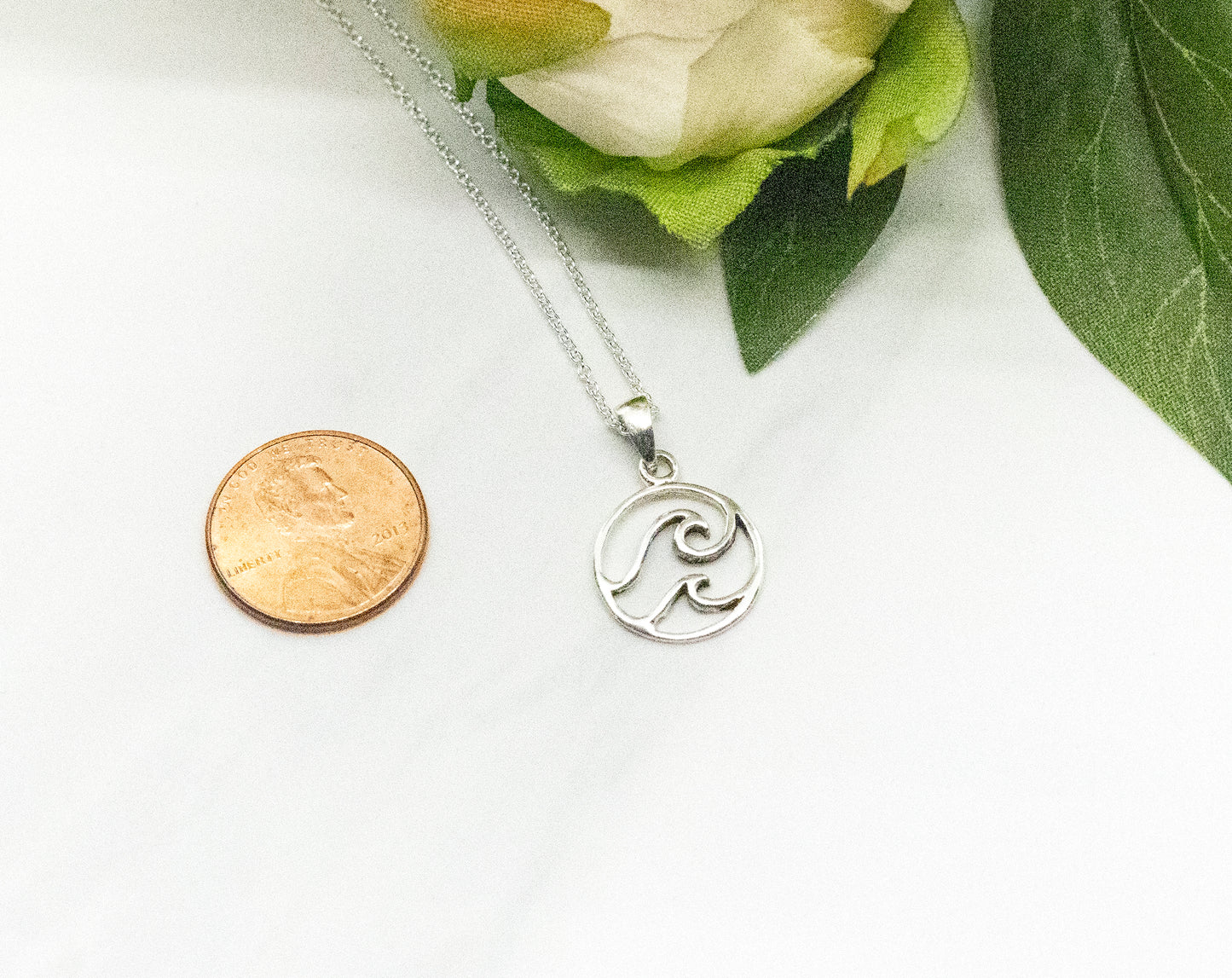 Small Double Wave Necklace