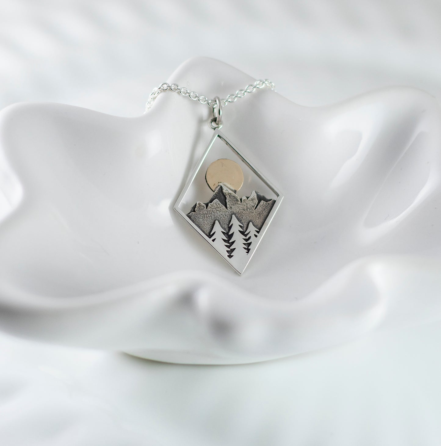 Mountains are Calling Diamond Necklace