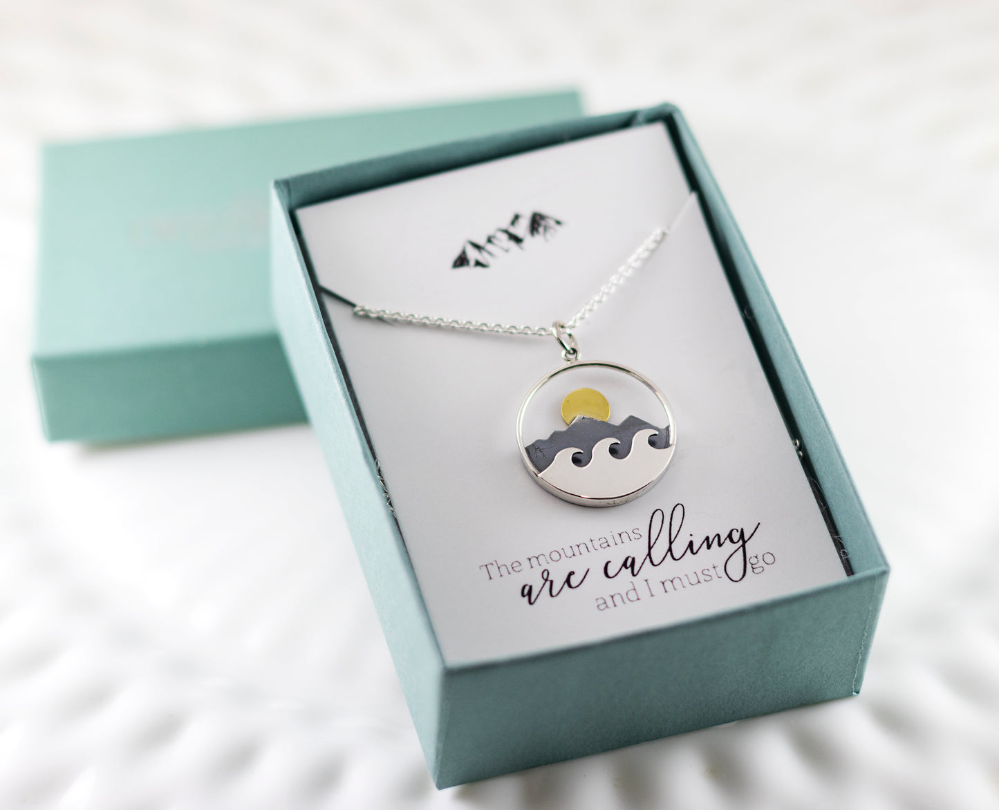 Mountains and Sea Sterling Silver Necklace