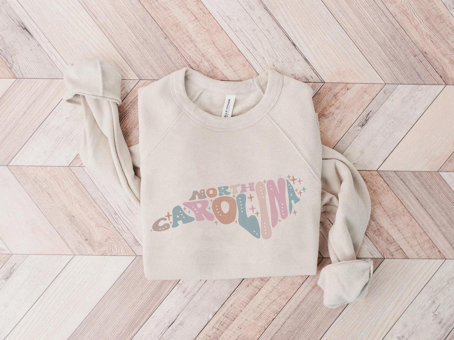 North Carolina Pastel Word Art Sweatshirt