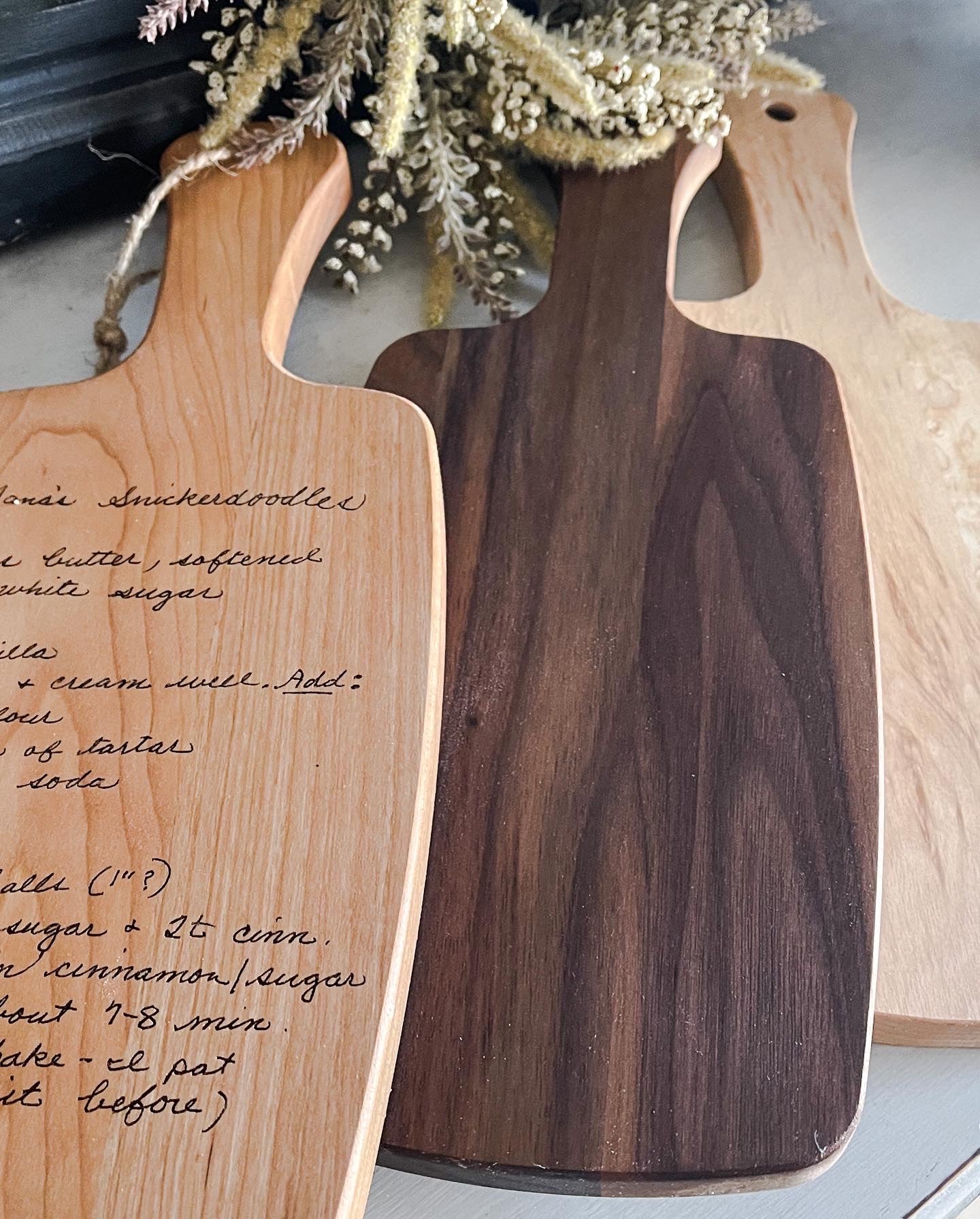 Handwritten Recipe Wood Cutting Board