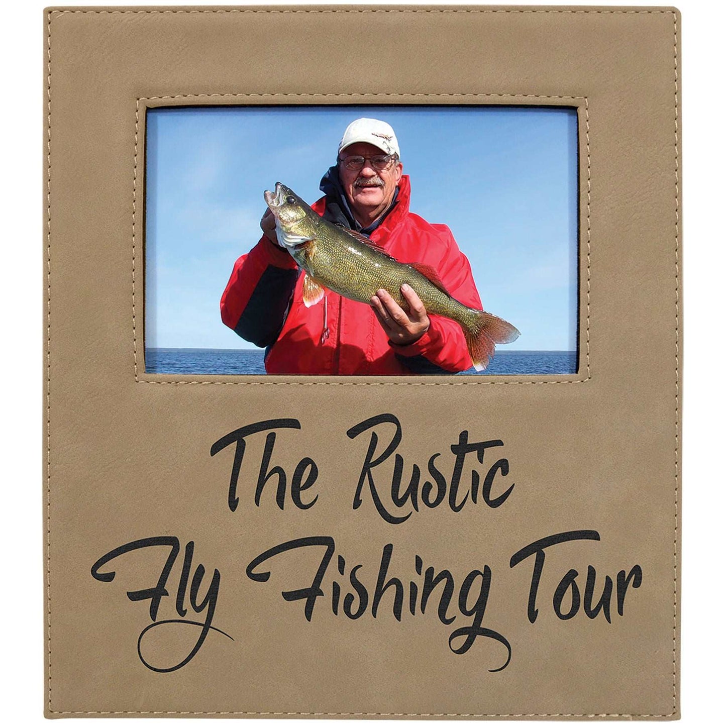 Custom Leather Photo Frame with Handwriting