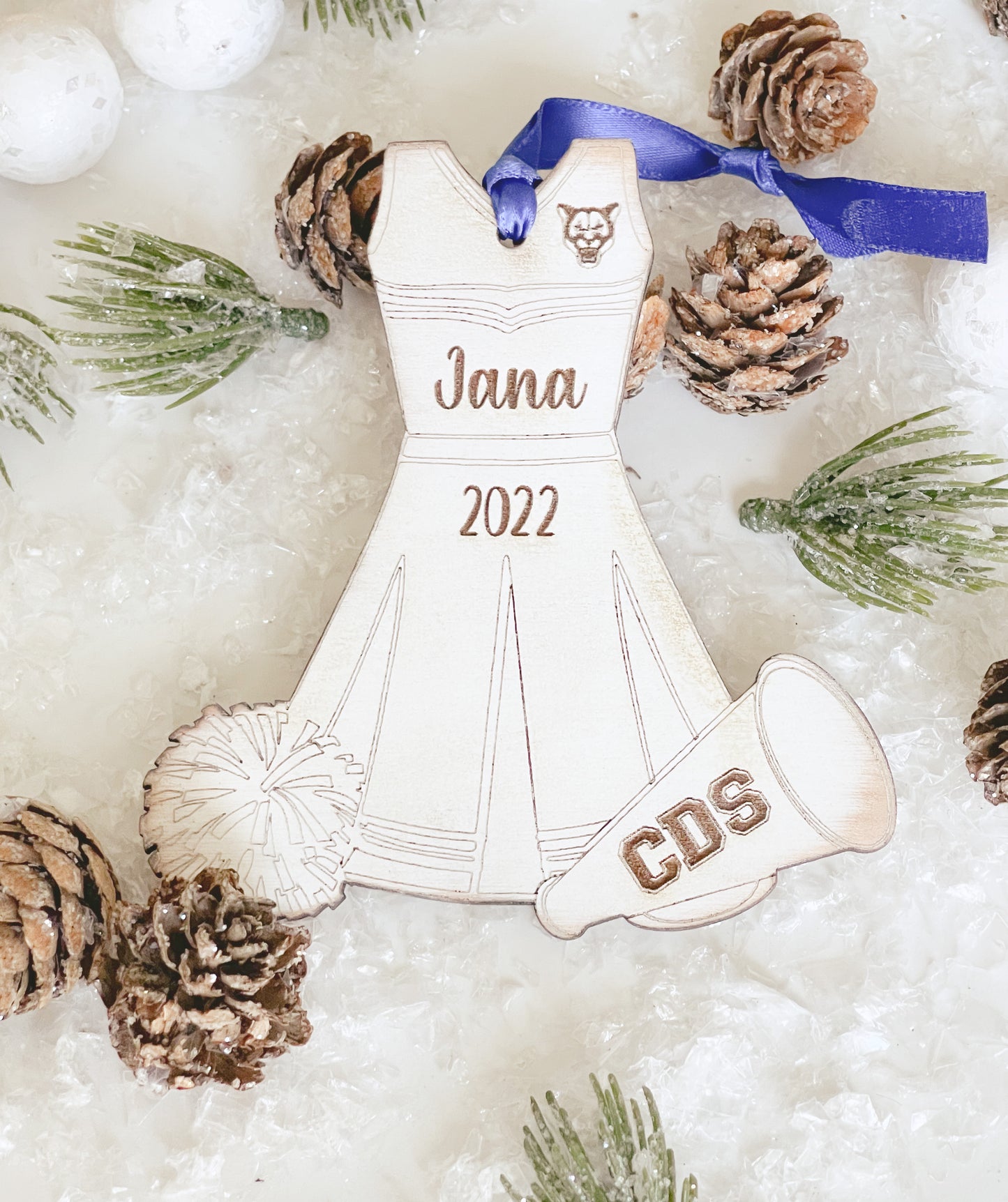 Personalized Cheerleader Christmas Ornament