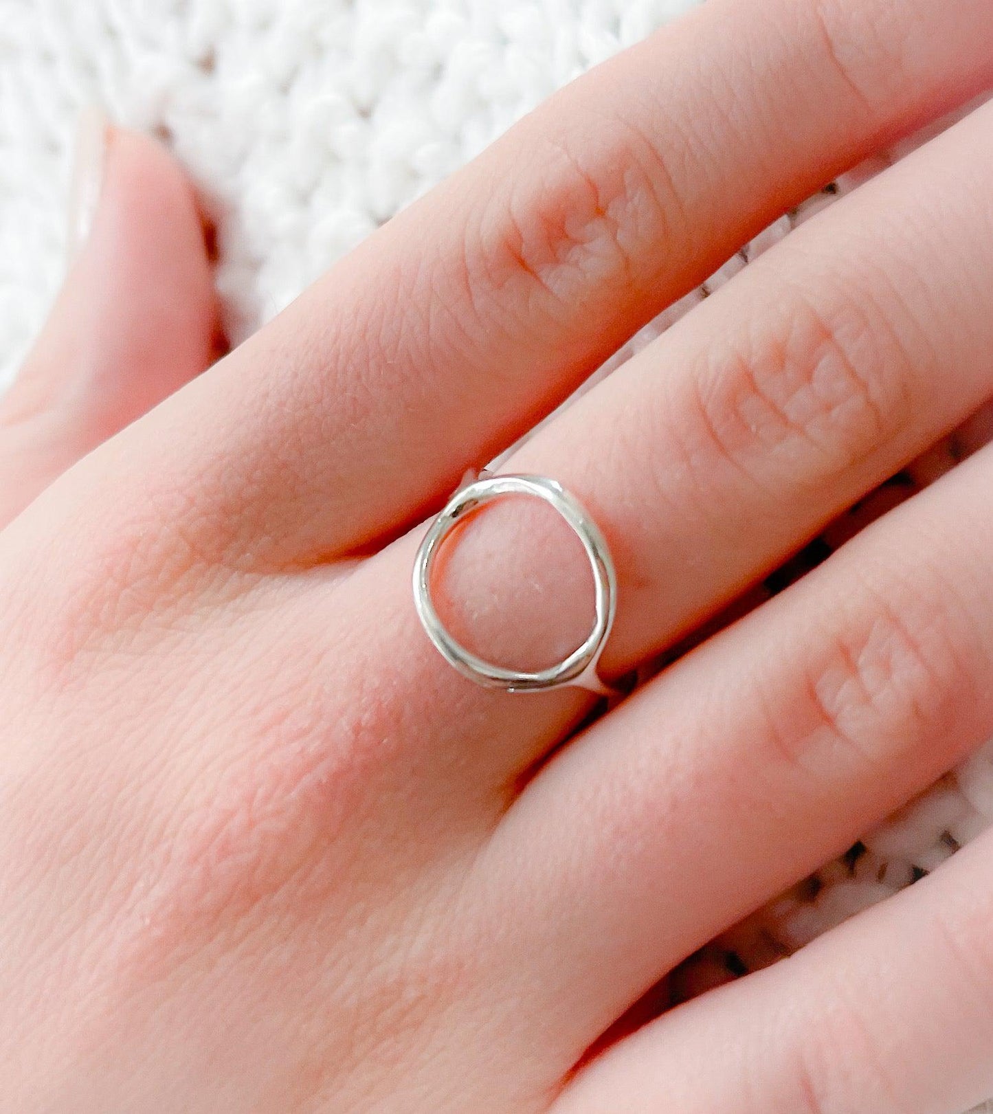 Modern Open Circle Ring