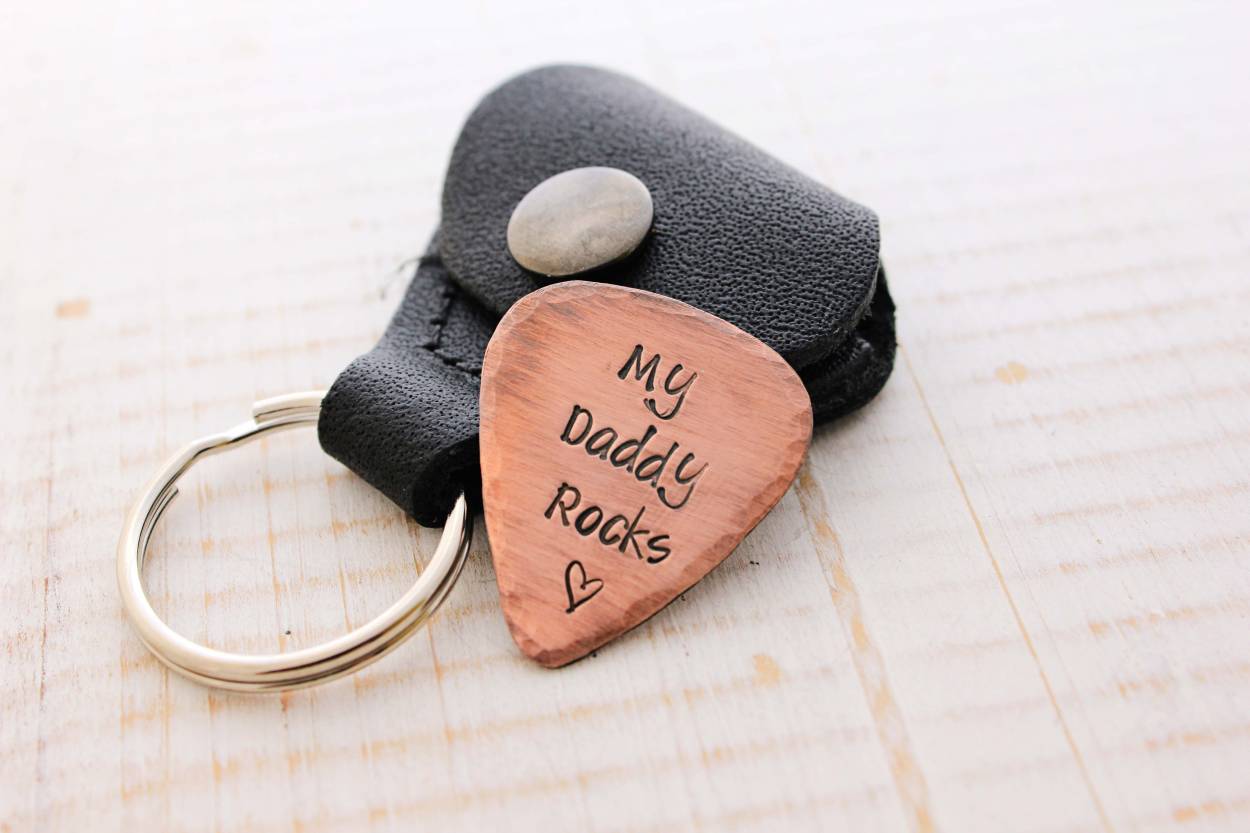 Daddy Rocks Keychain