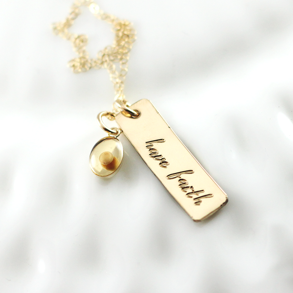 Have Faith Mustard Seed Necklace