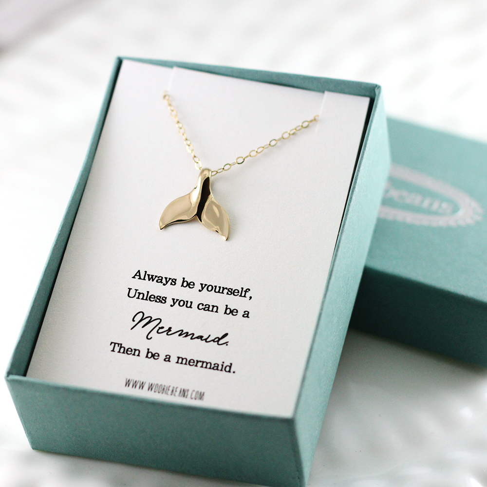 Gold Mermaid Tail Necklace