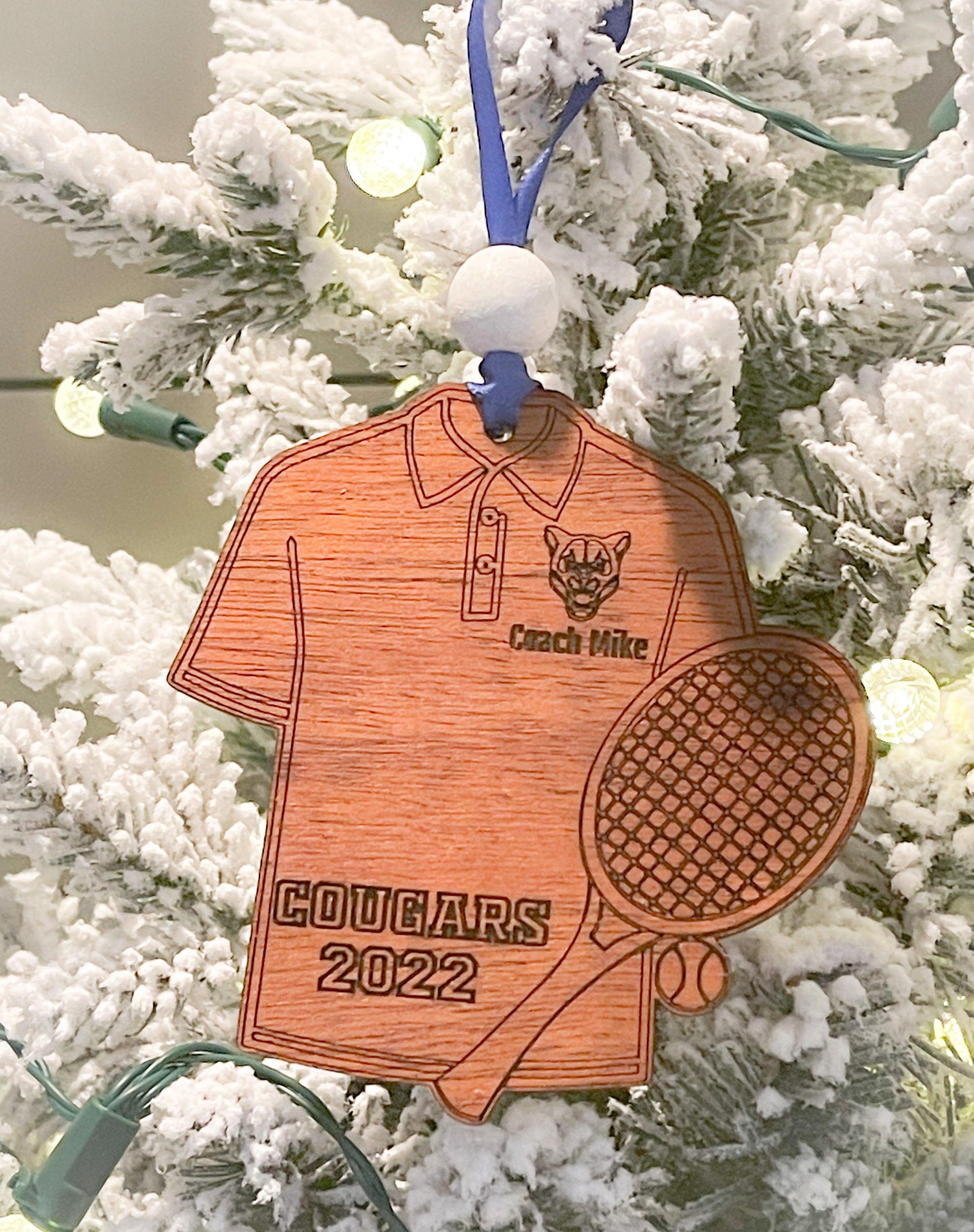 Personalized Tennis Ornament - Male & Female options