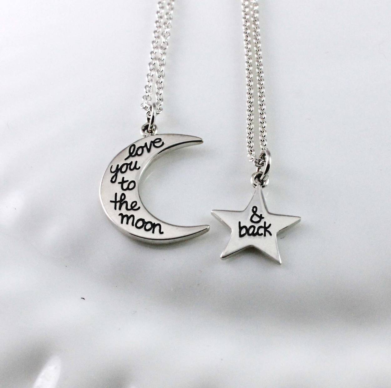 Love You to the Moon and Back Necklace Set