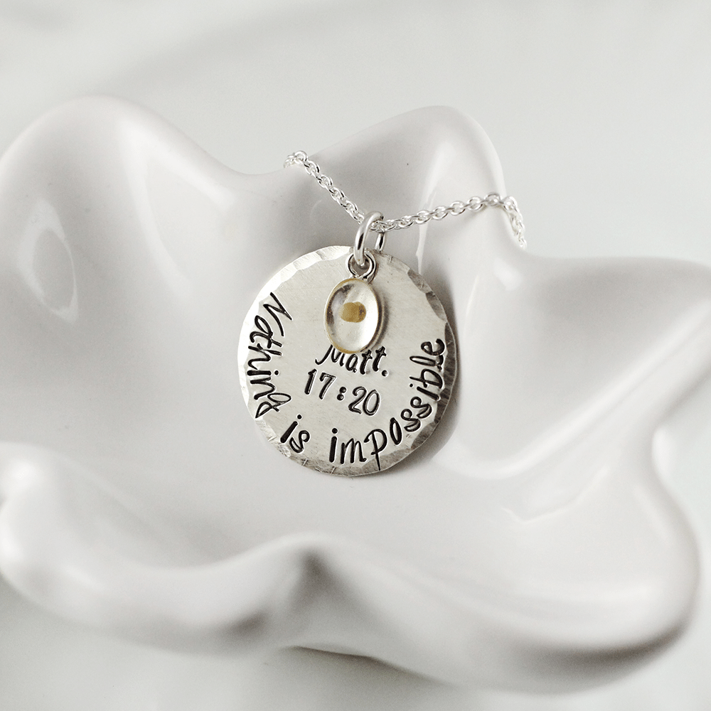 Nothing is Impossible Mustard Seed Necklace