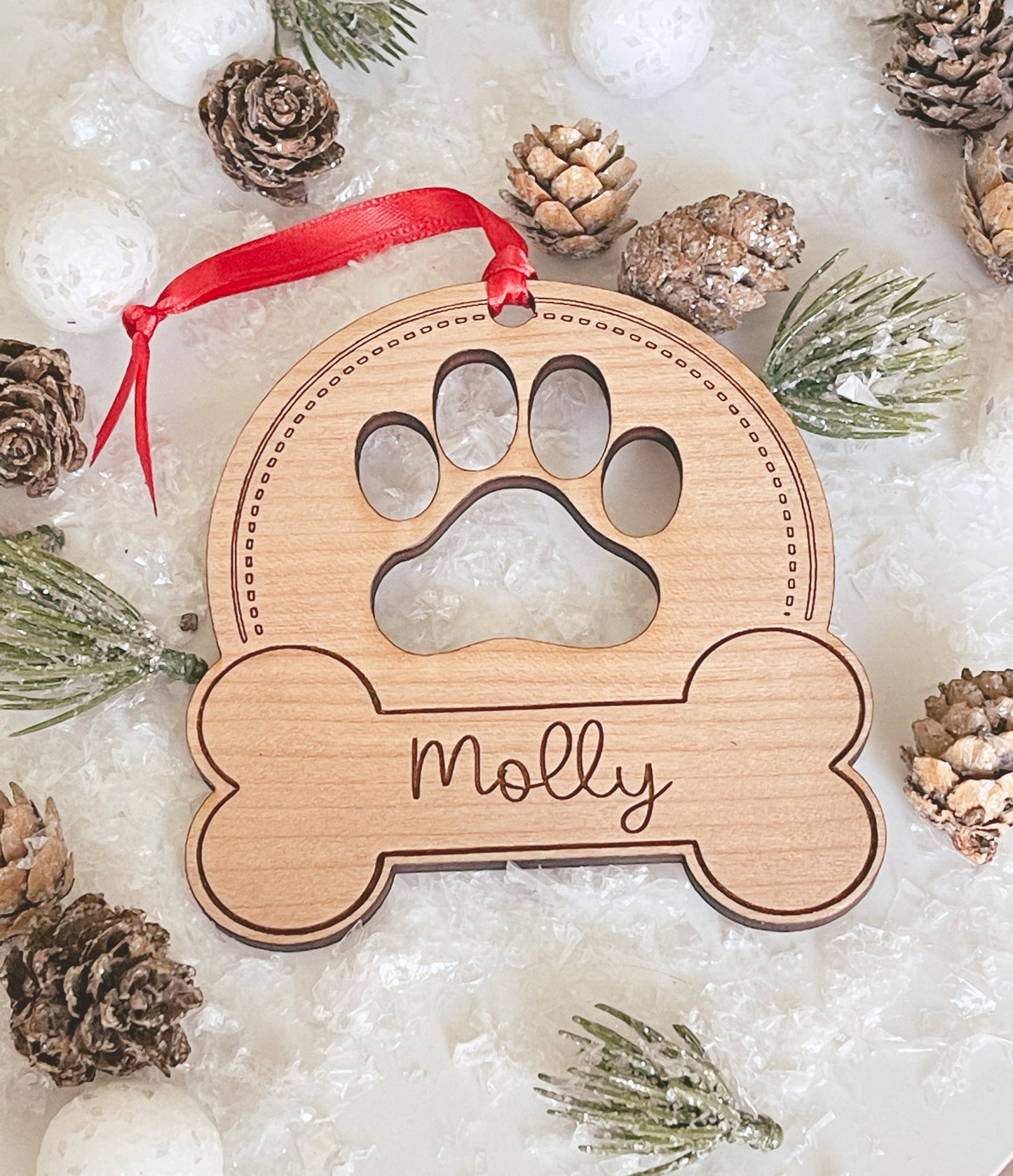 Personalized Pet Paw Ornament