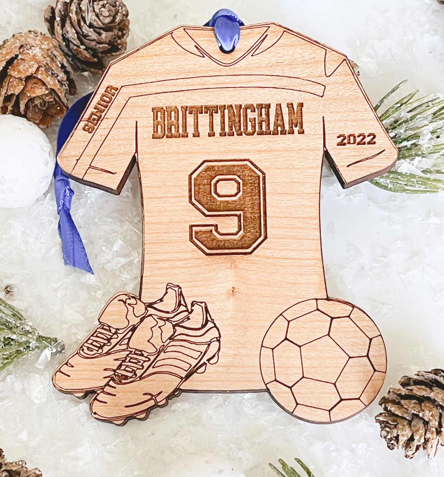 Personalized Soccer Christmas Ornament