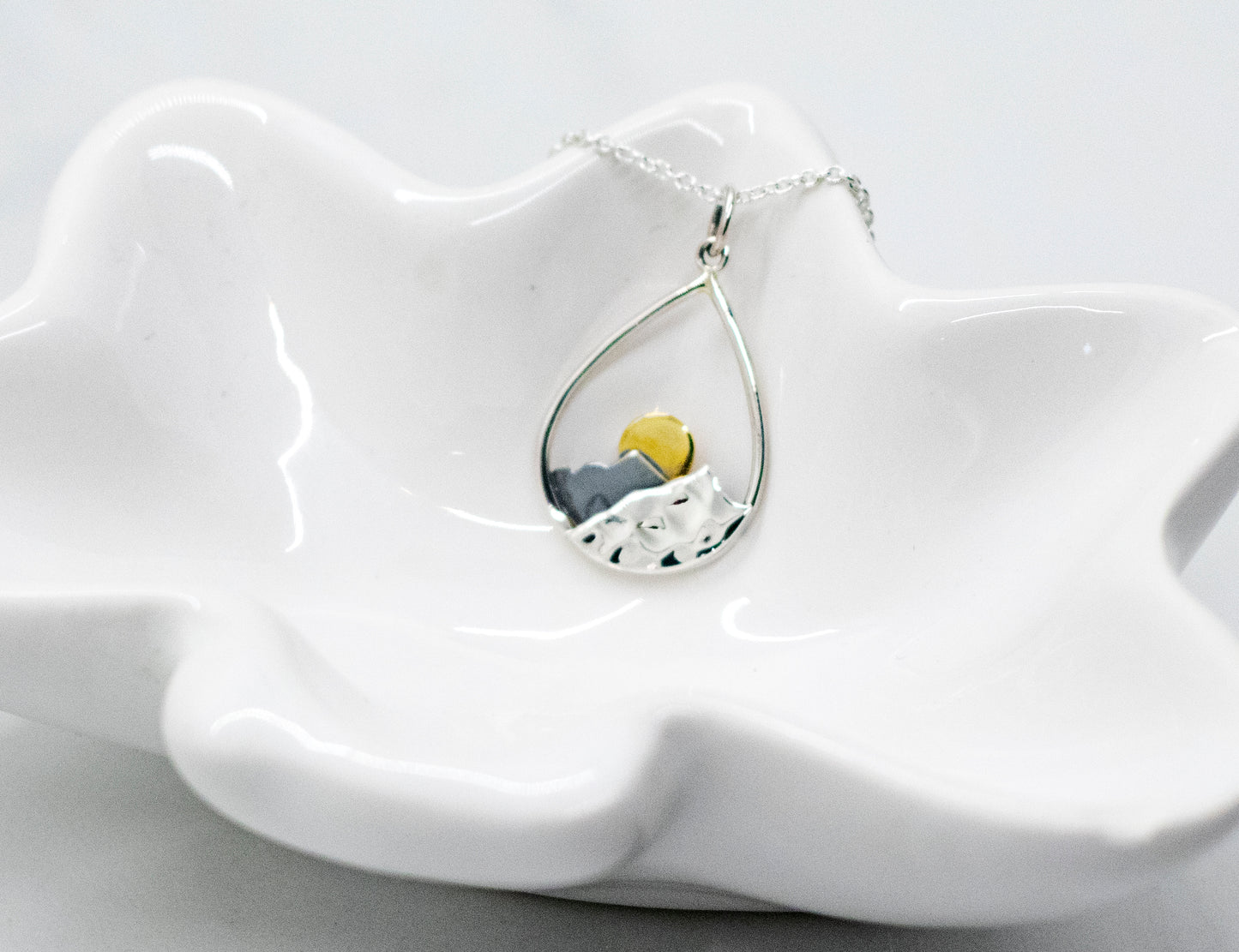 Teardrop Mountain Sunrise Necklace