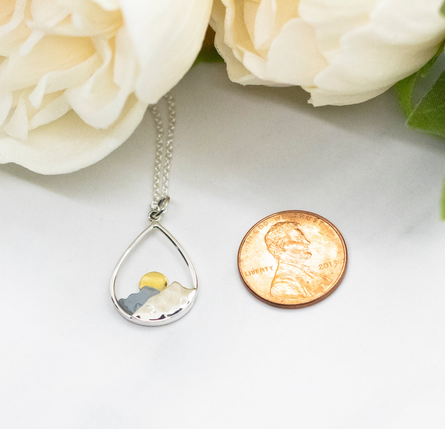 Teardrop Mountain Sunrise Necklace