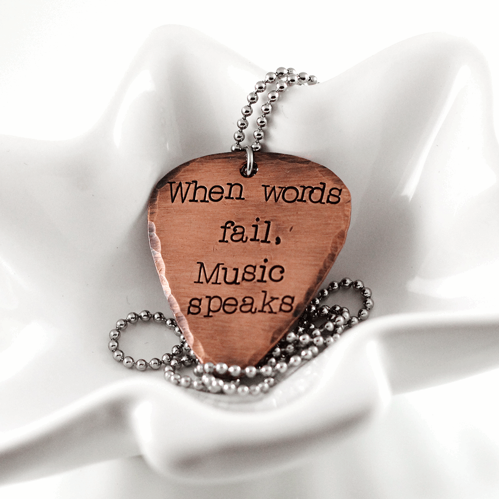Custom Guitar Pick Necklace