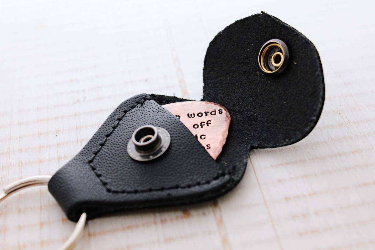 Music Begins Pick Keychain