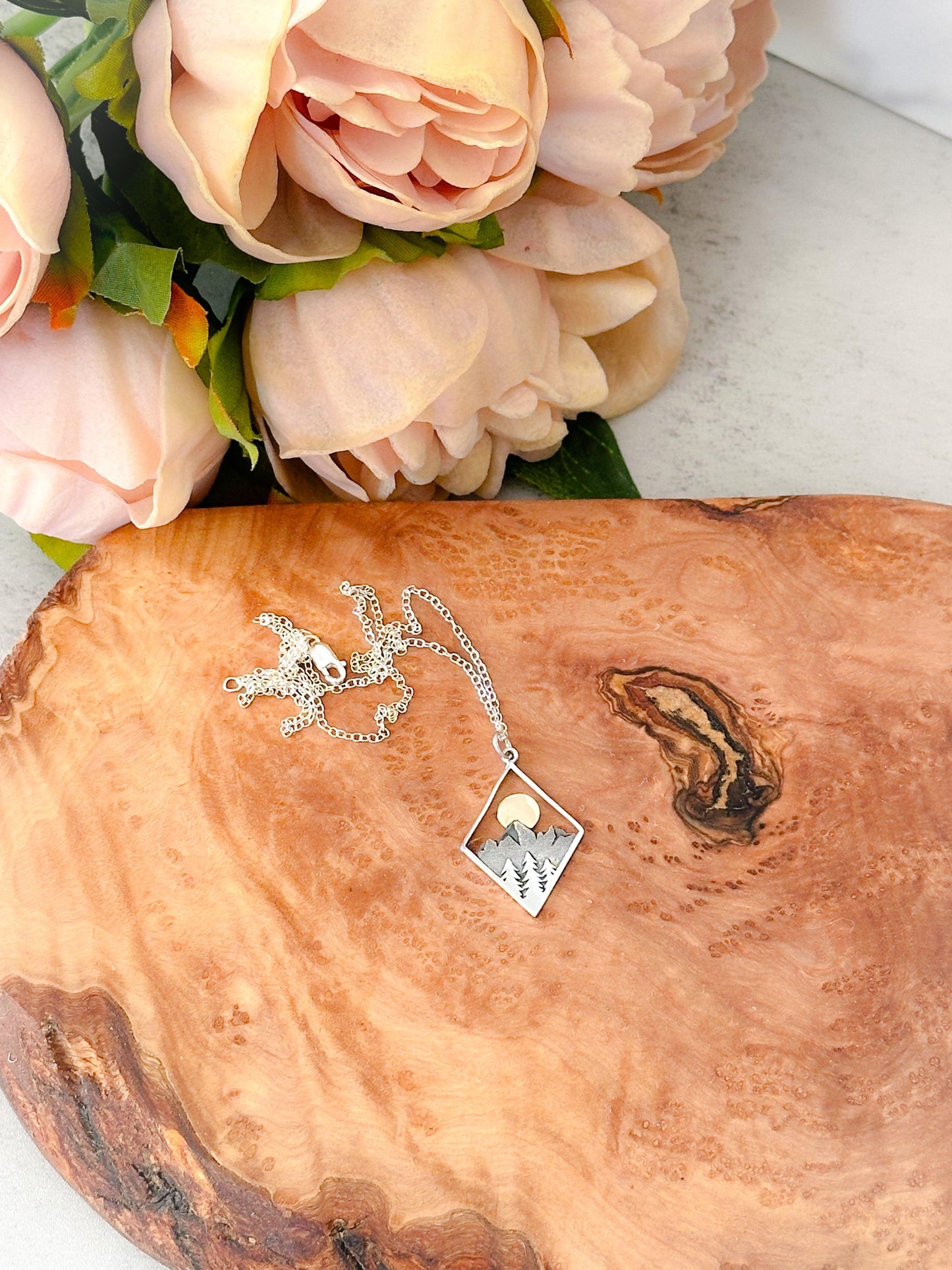 Mountains are Calling Diamond Necklace