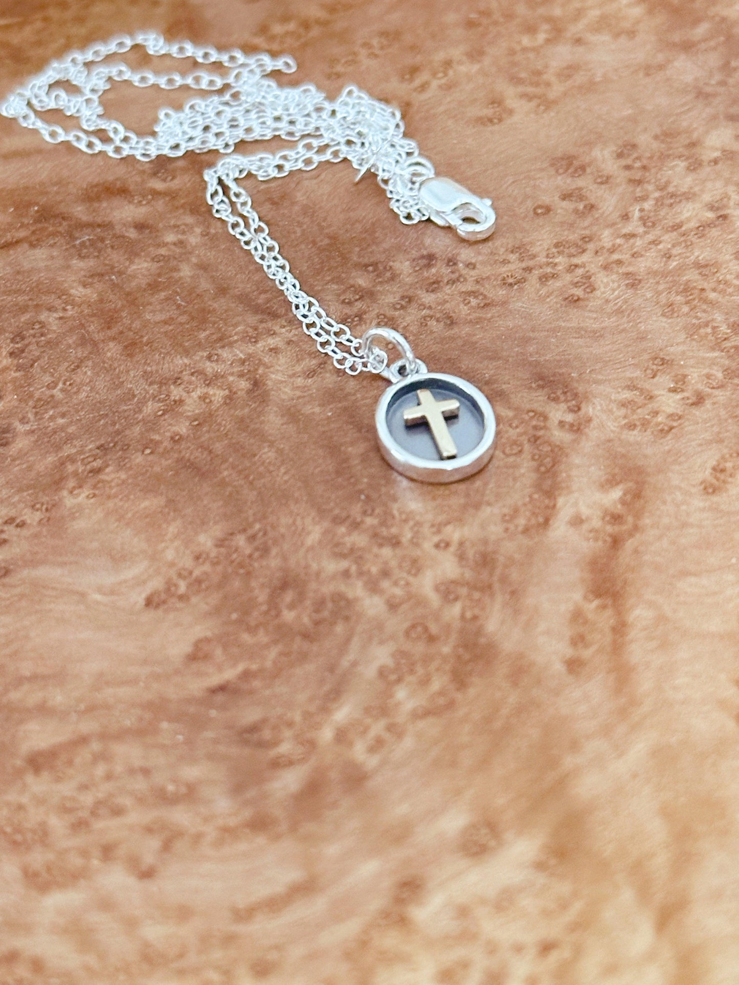 Oval Framed Cross Necklace