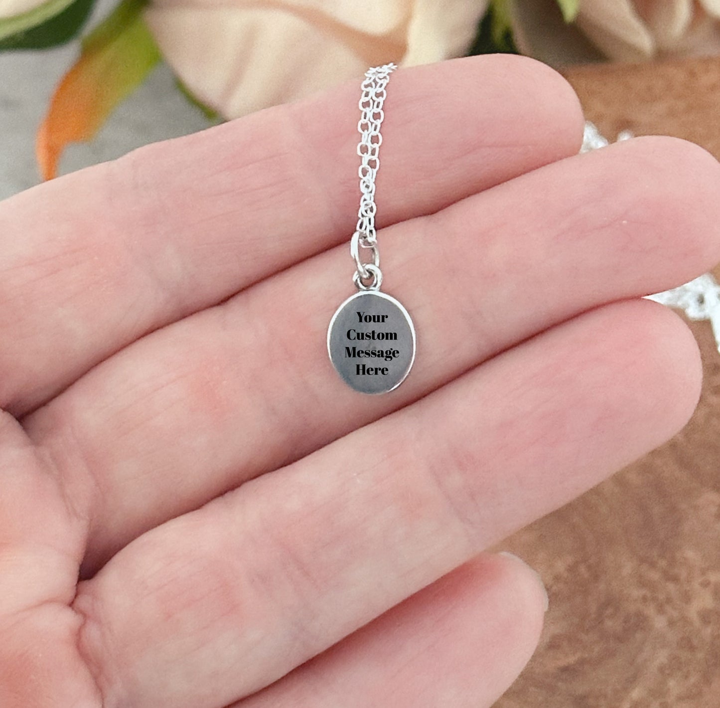 Oval Framed Cross Necklace