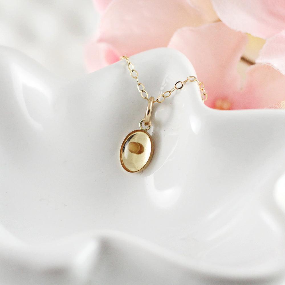 Simple Mustard Seed Necklace - Silver or Gold