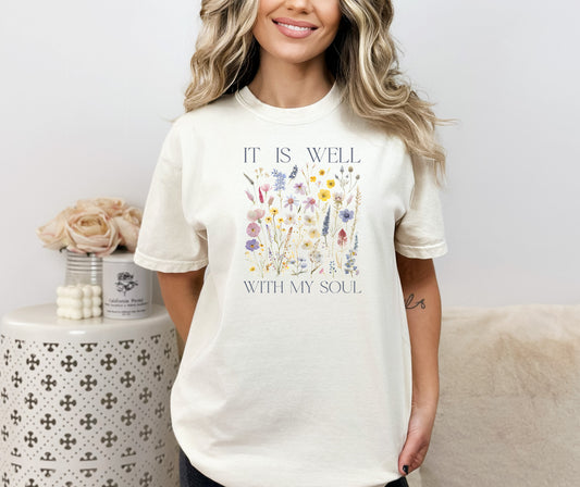 It Is Well Wildflower Tee