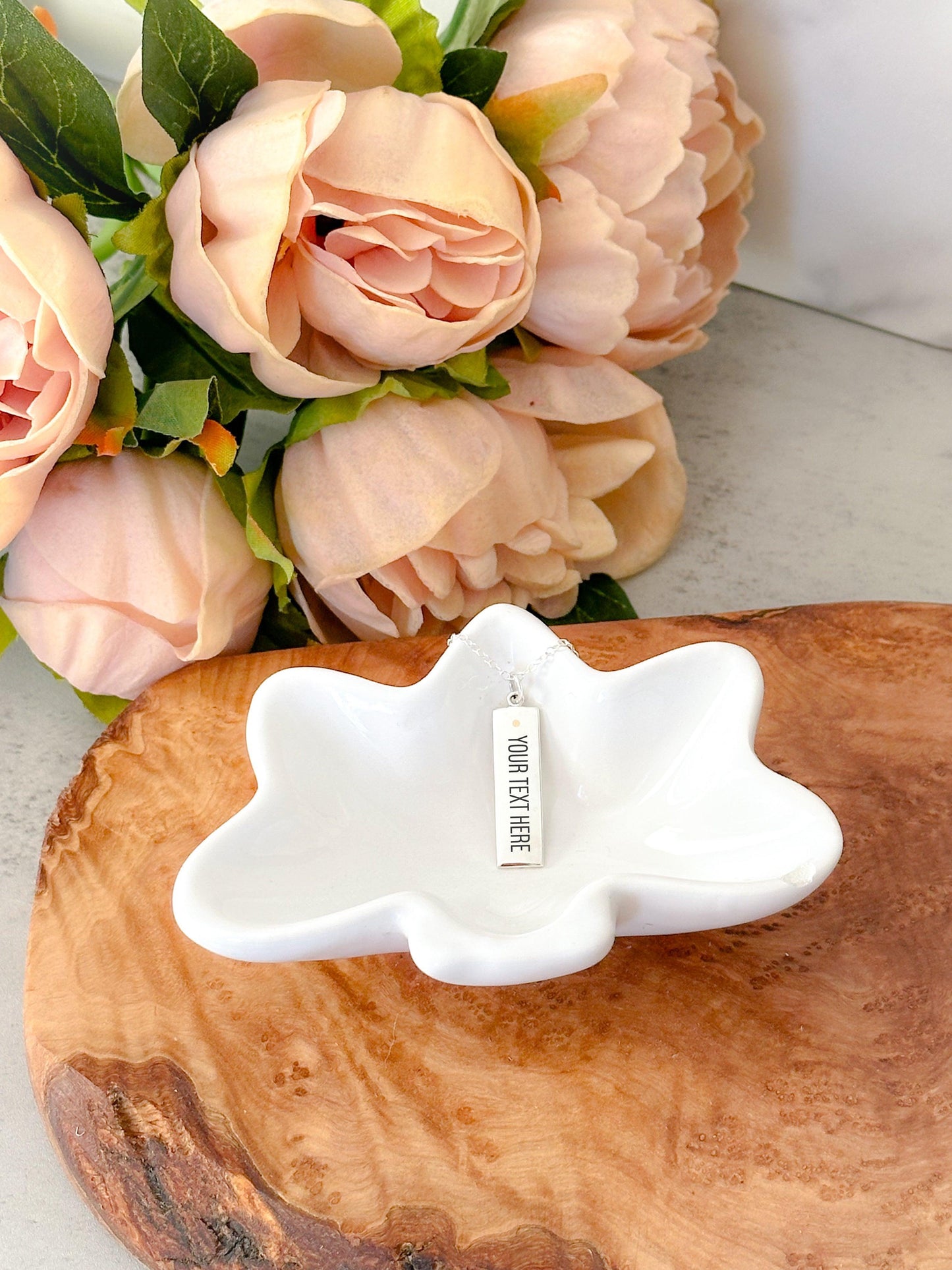 Sterling Silver Mountain Bar Necklace