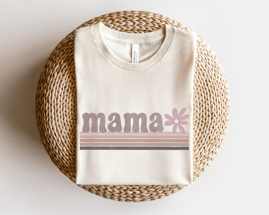Retro Mama with Flower Shirt