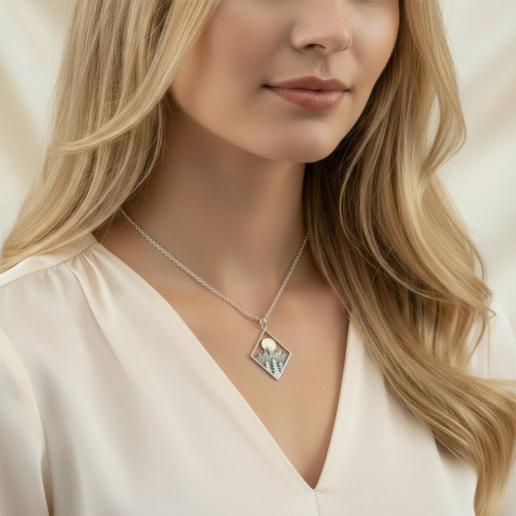 Mountains are Calling Diamond Necklace