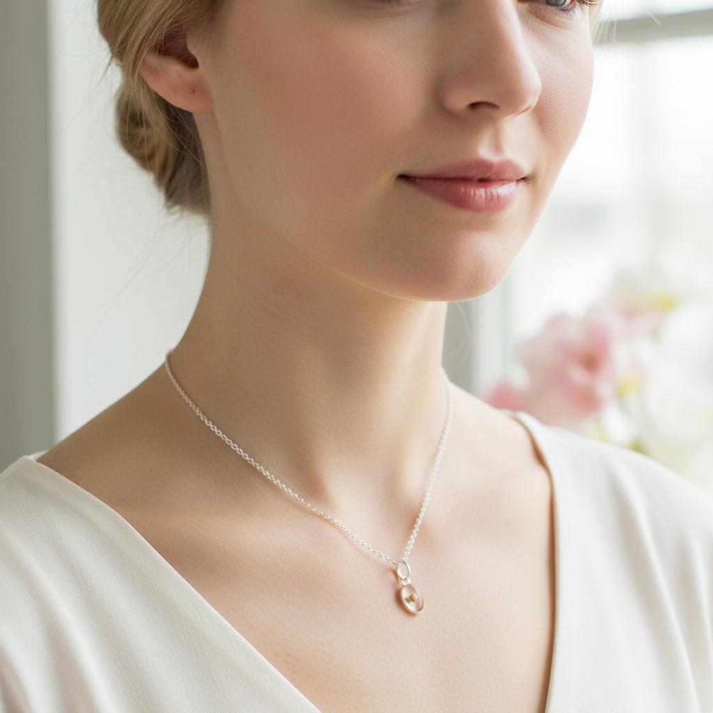 Simple Mustard Seed Necklace - Silver or Gold