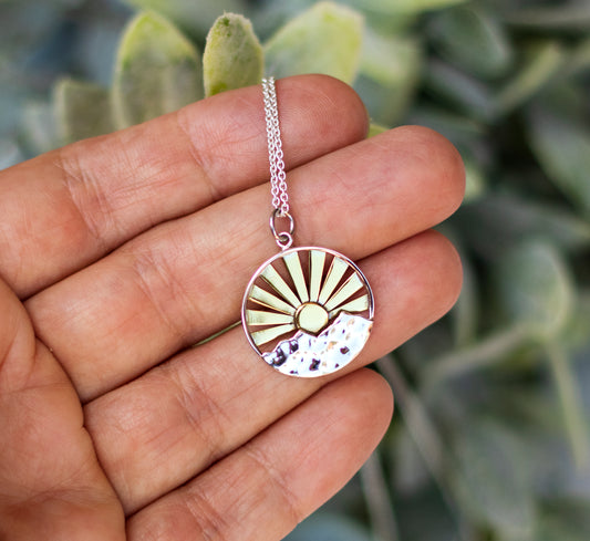 Sunrise Over the Mountains Necklace