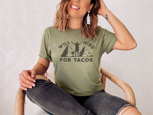 Will Hike For Tacos Tee