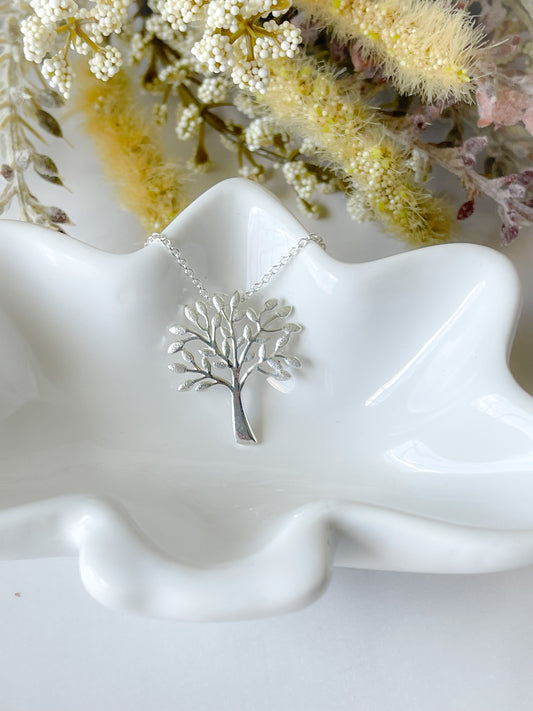 Sterling silver tree necklace