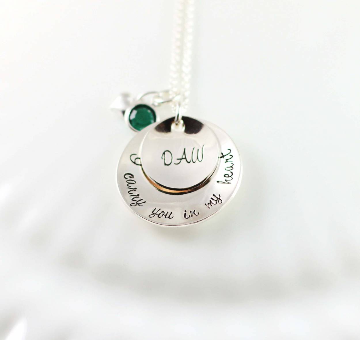 I Carry You in My Heart Memorial Necklace