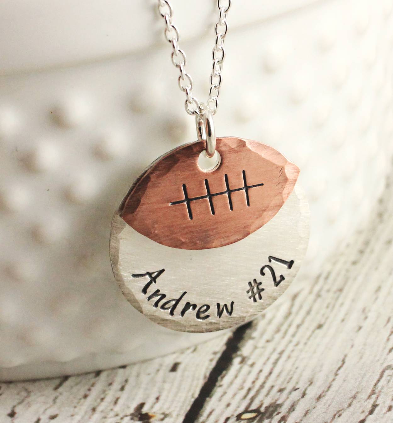 Amazon.com: RMREWY Football Helmet Necklace 925 Sterling Silver Personalized  Name Pendant Football Sports Charm Customized Jewelry Gift for Football  Lovers (Gold) : Clothing, Shoes & Jewelry