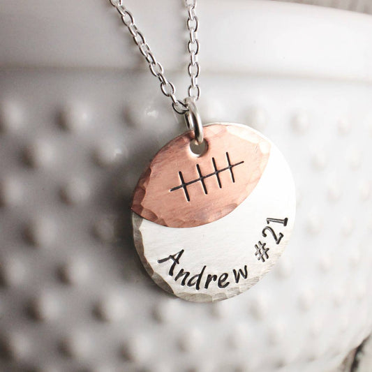 Personalized Football Necklace
