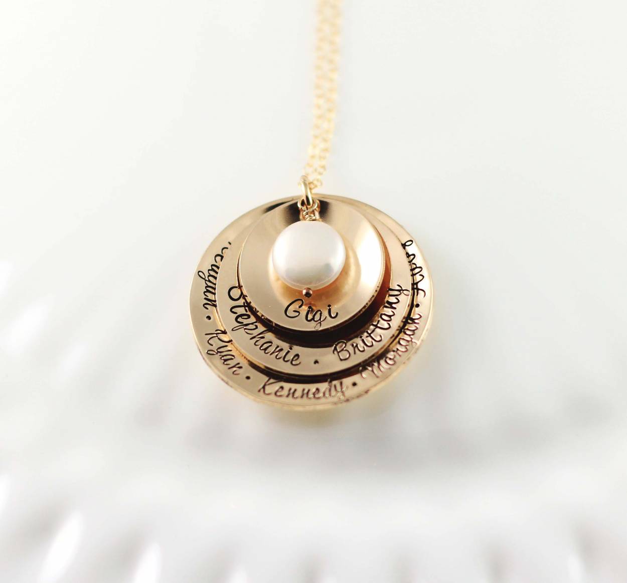 Tri-Layered Gold Grandmother Necklace