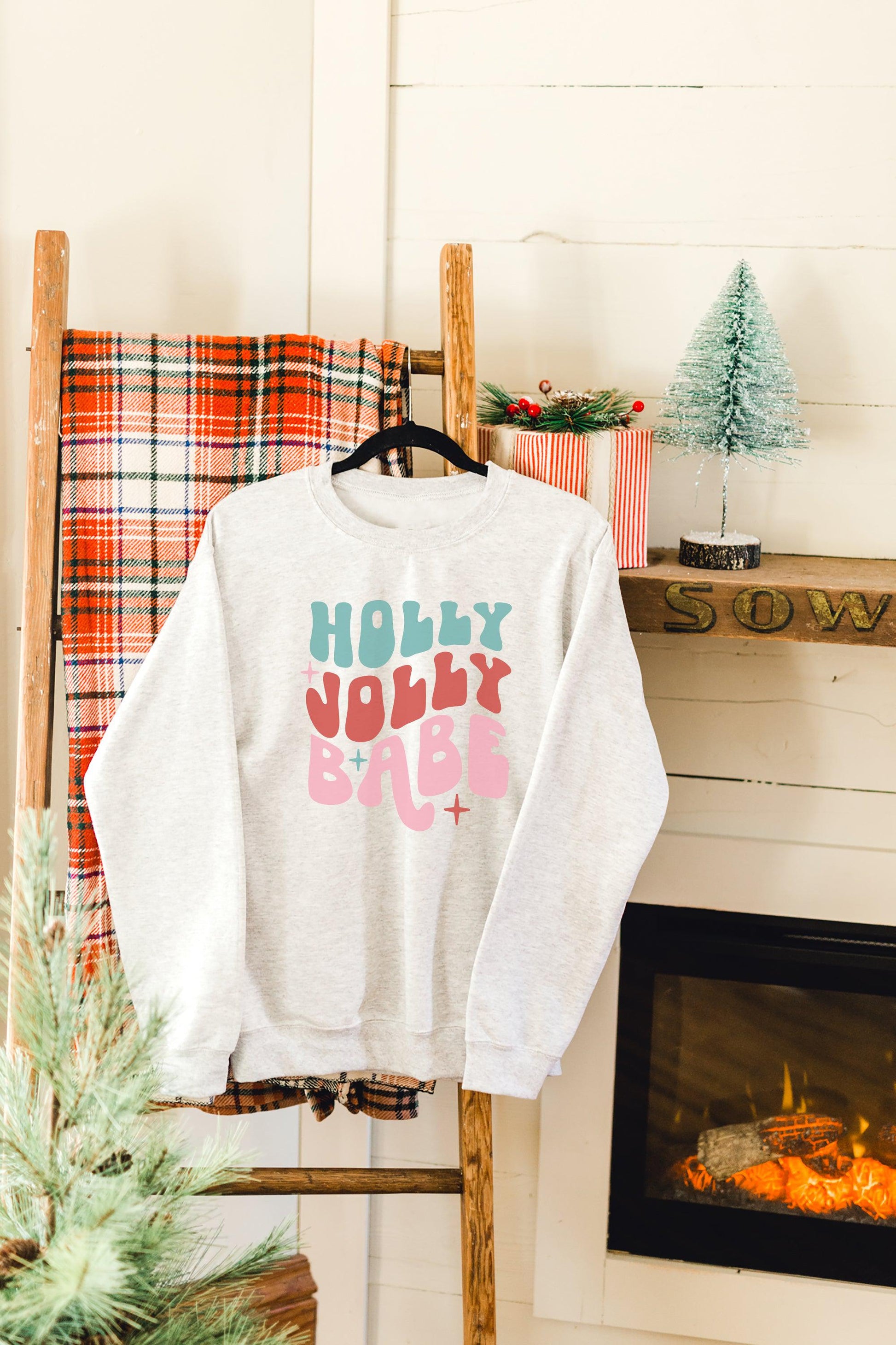 Holly Jolly Babe Crewneck Sweatshirt