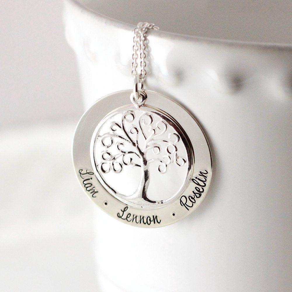 Sterling Silver Necklace with Curly Tree