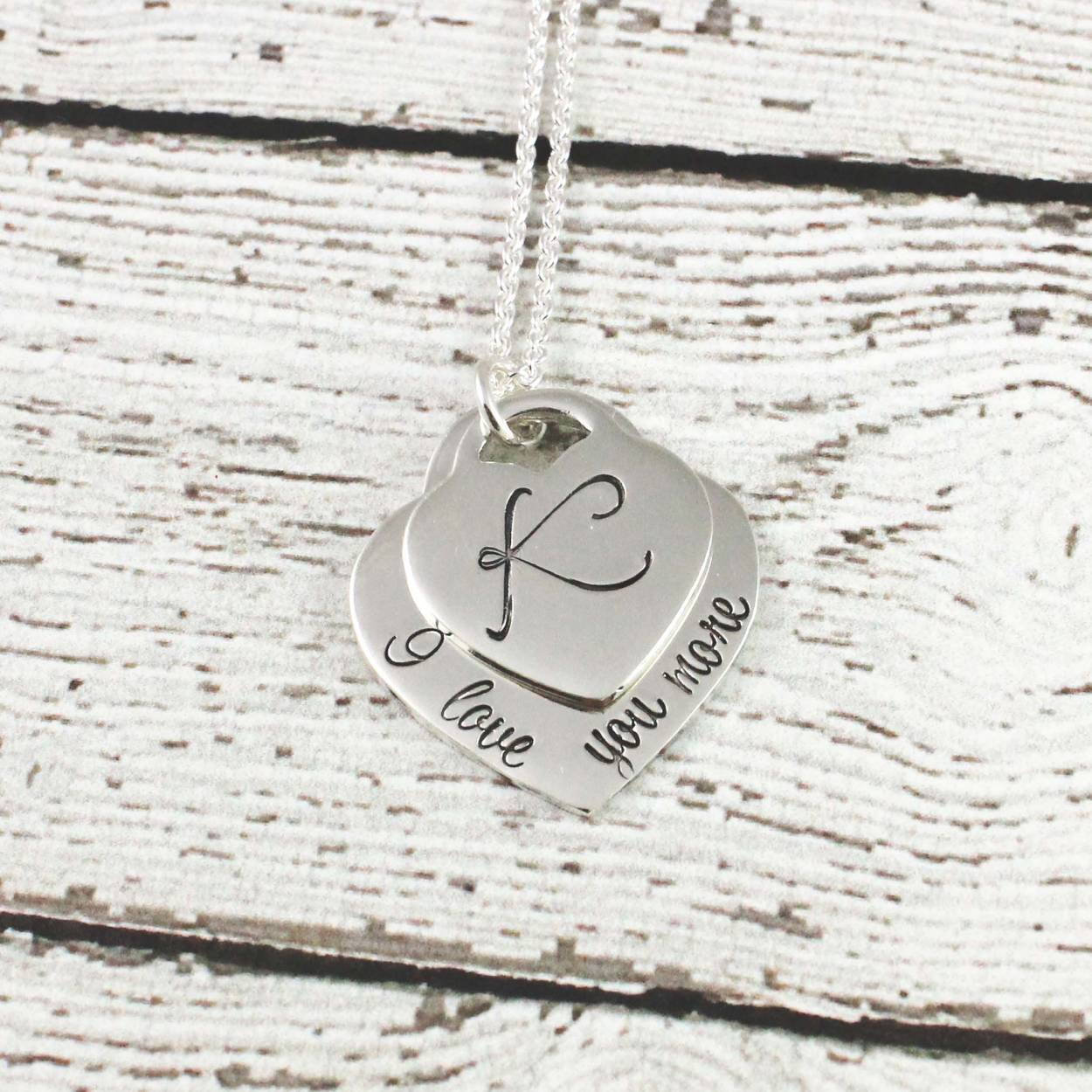 Sterling Silver I Love You More Necklace