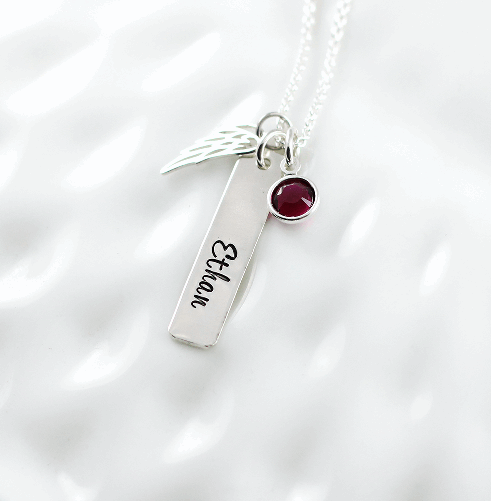 Angel Memory Name Necklace