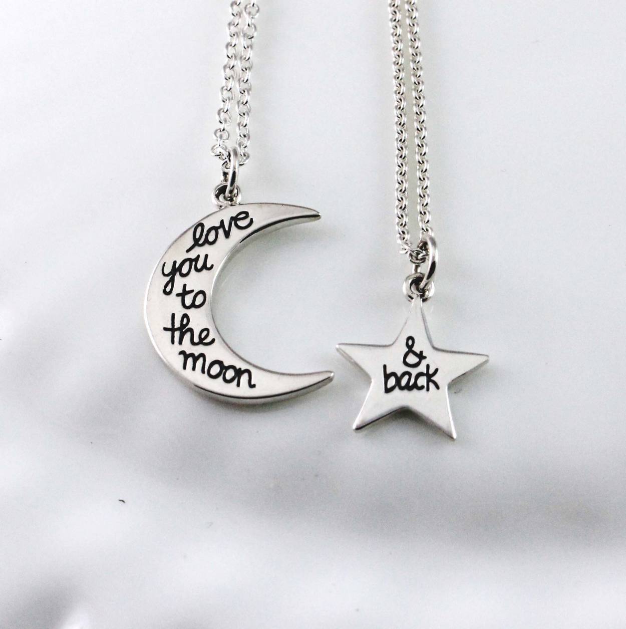 Love You to the Moon and Back Necklace Set