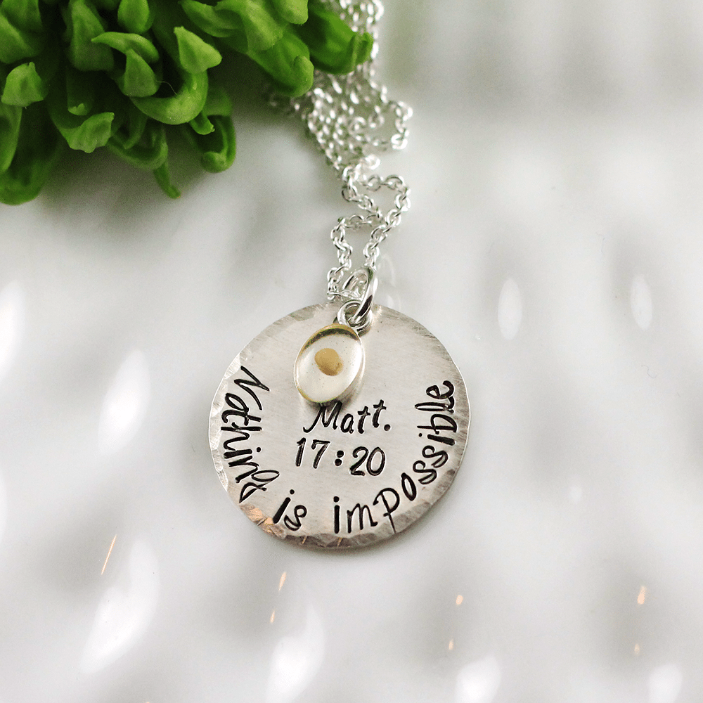 Nothing is Impossible Mustard Seed Necklace