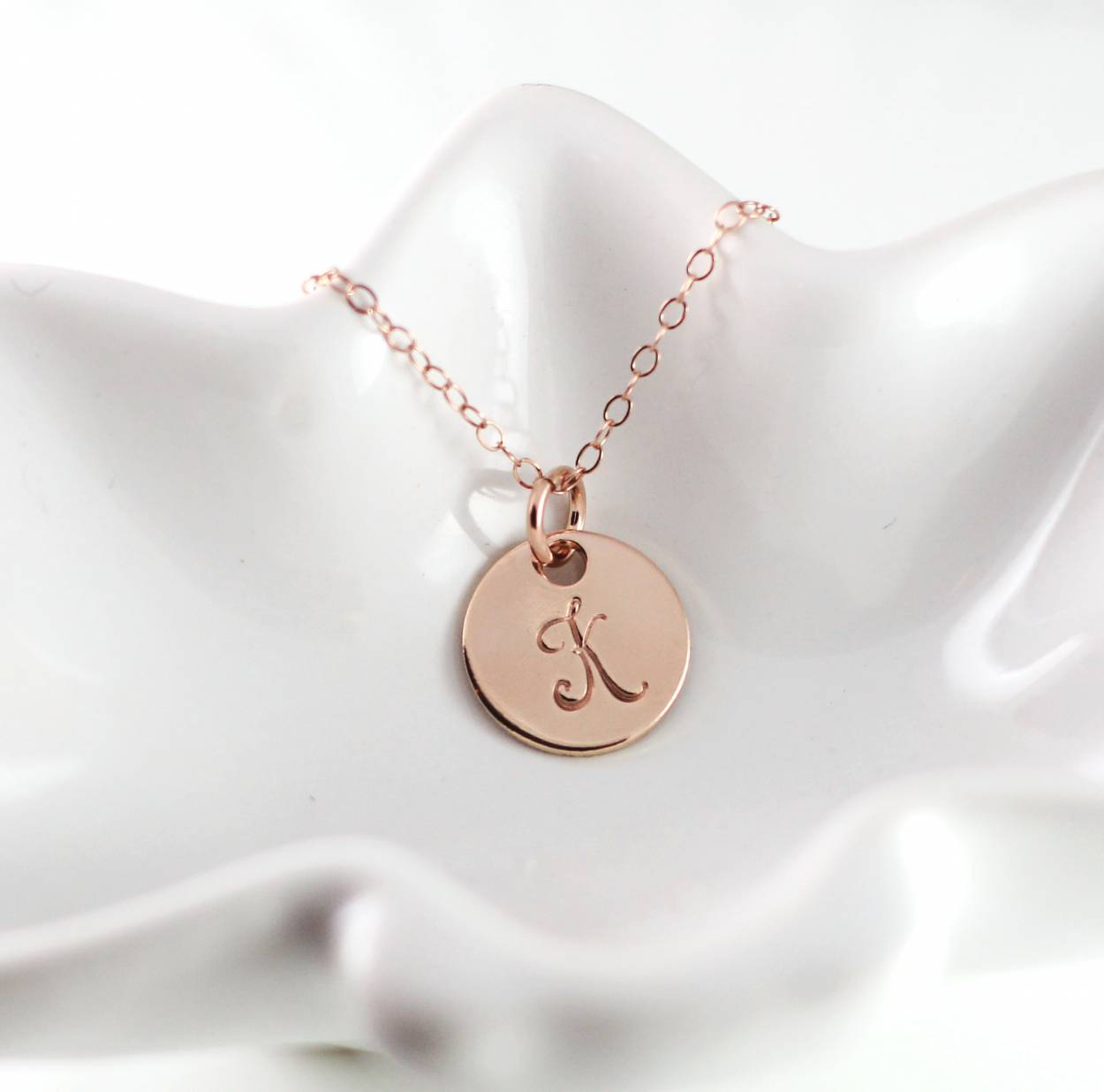 Custom Initial Necklace - Your choice of metal