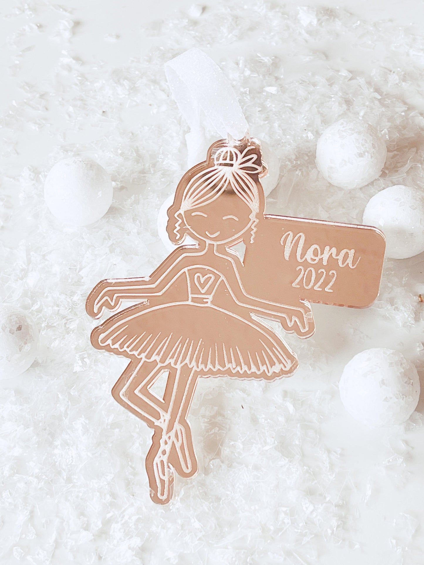 Personalized Pink Ballerina Ornament