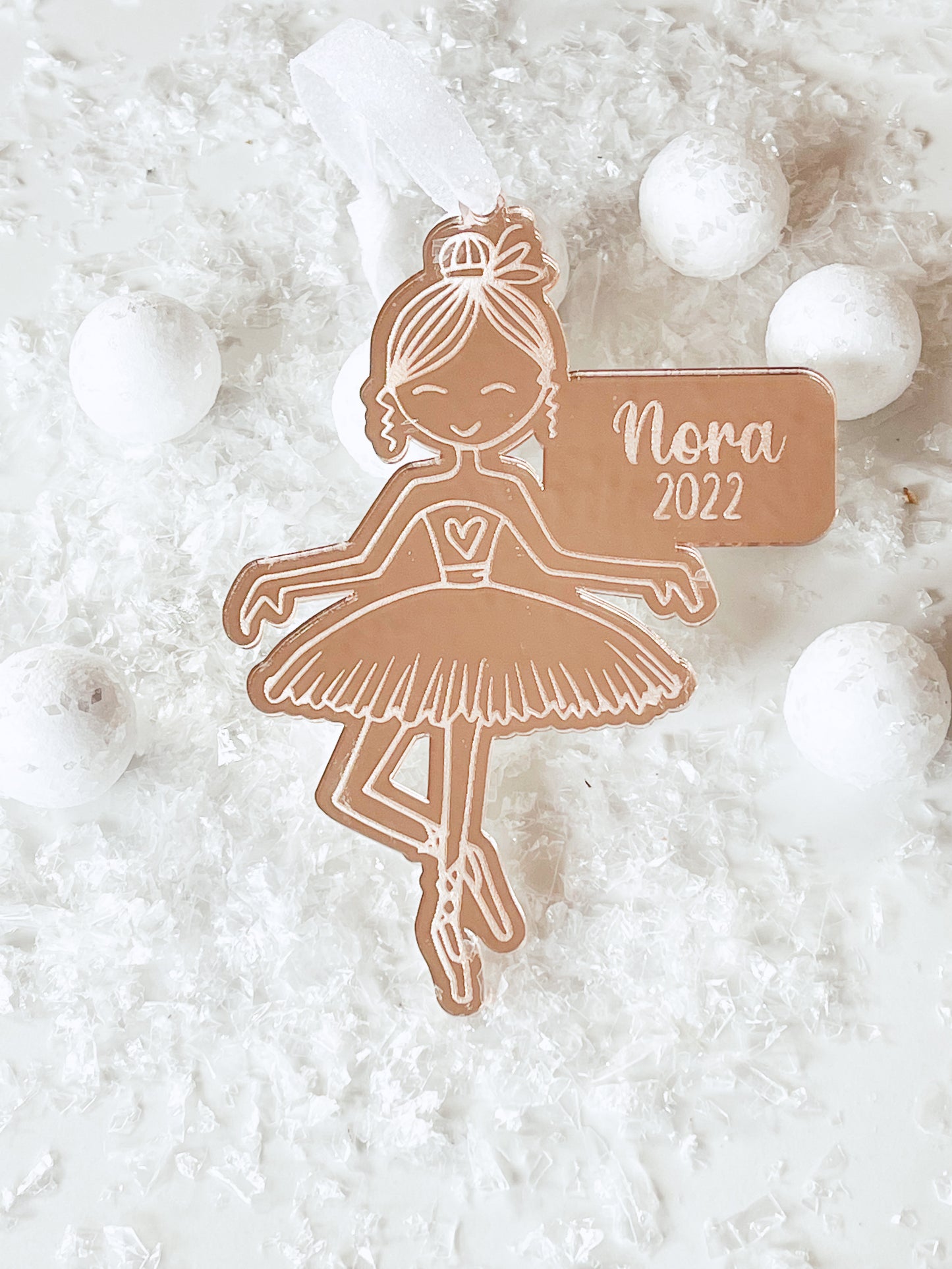 Personalized Pink Ballerina Ornament