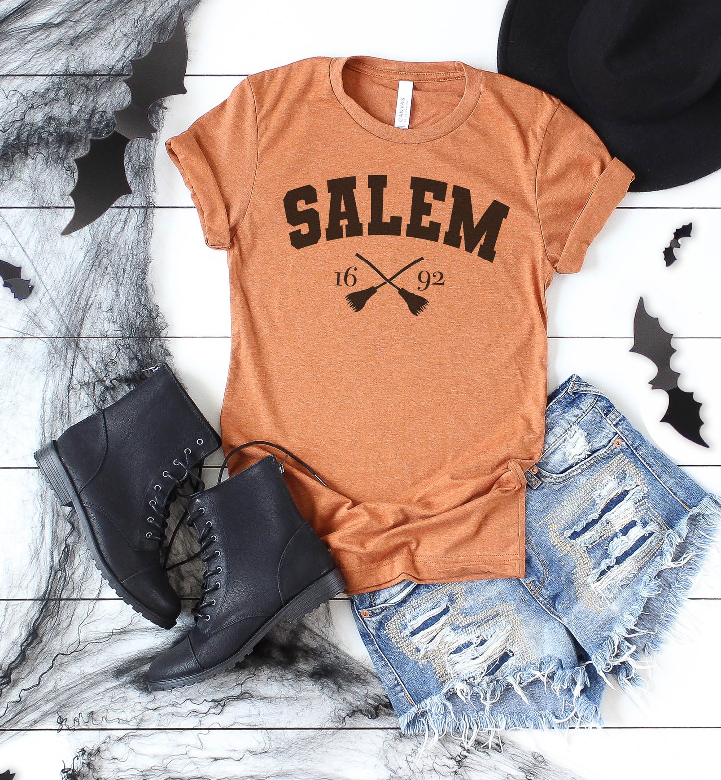 Salem 1692 Tee with Witches Brooms