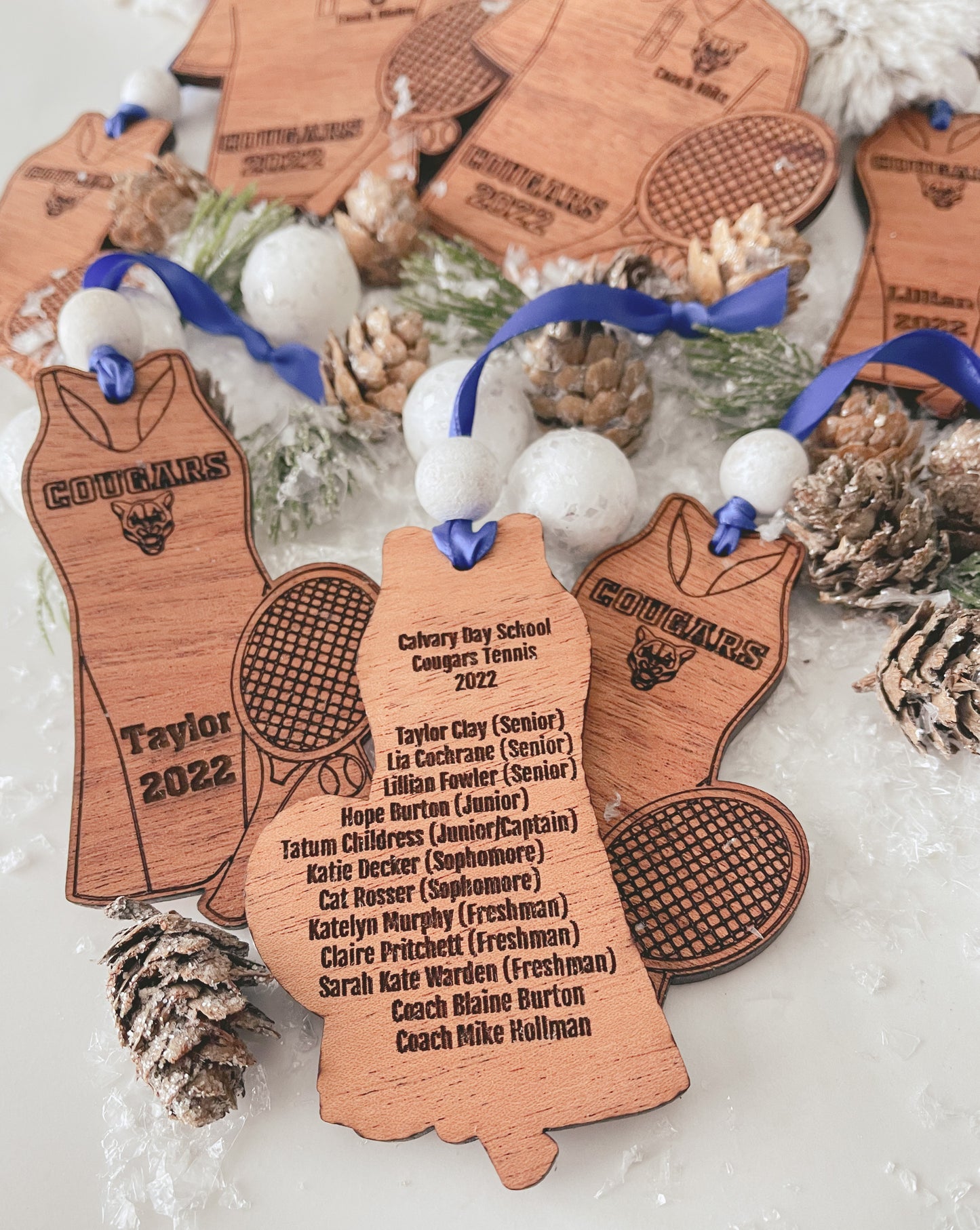 Personalized Tennis Ornament - Male & Female options